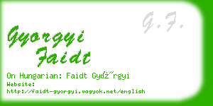 gyorgyi faidt business card